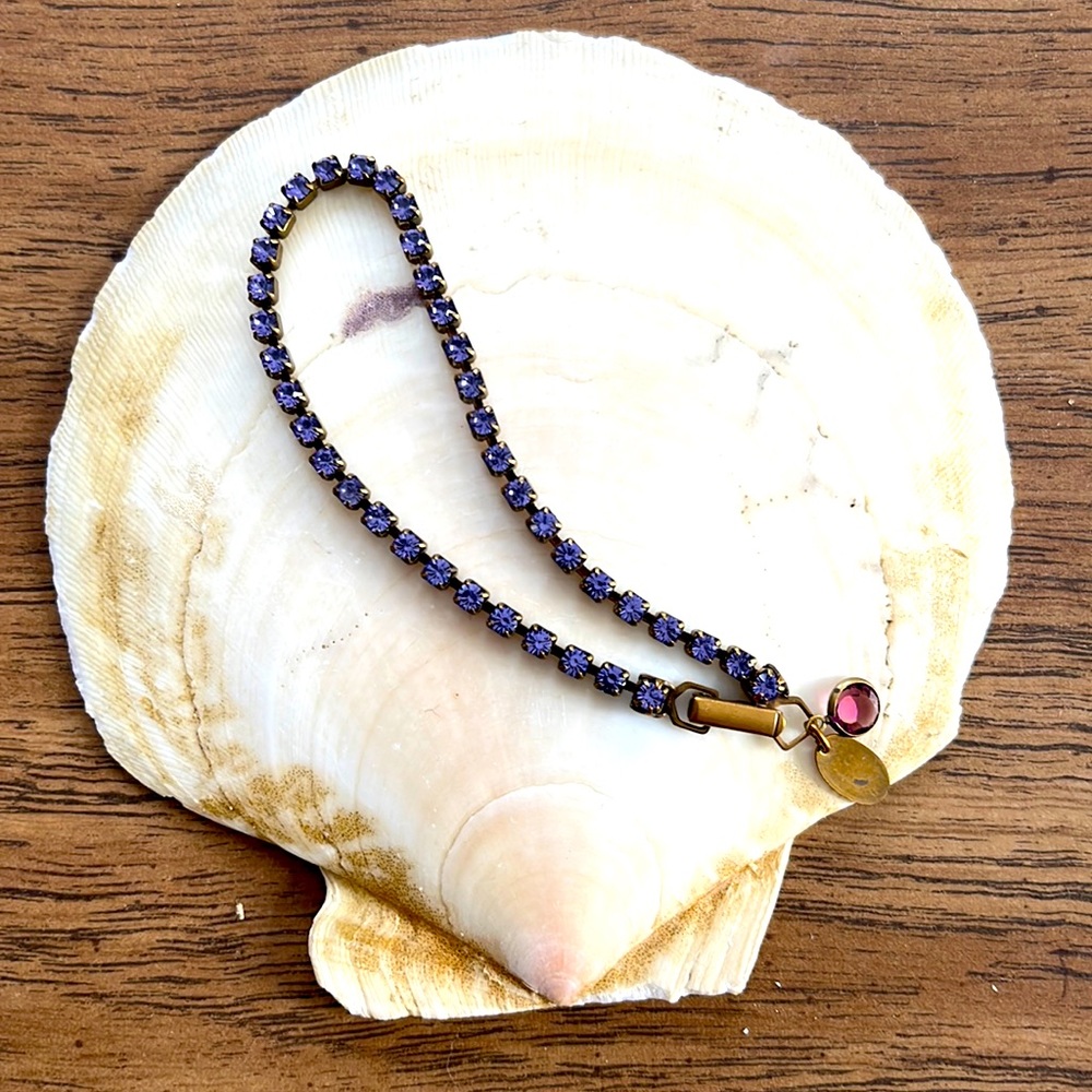 Purple Rhinestone Bracelet